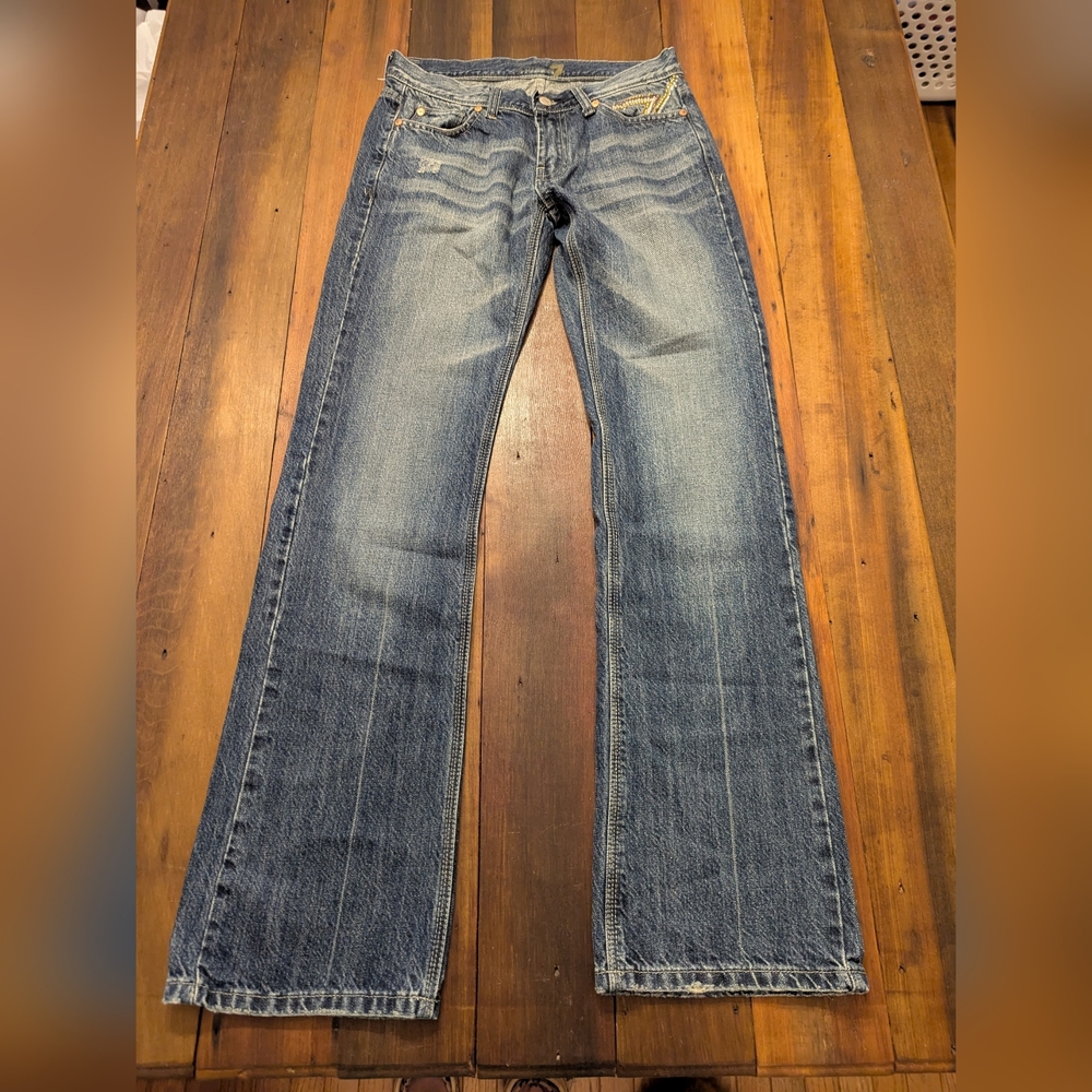 7 For All Mankind Women's Jeans 26 Bootcut Embroidered & Embellished Pockets